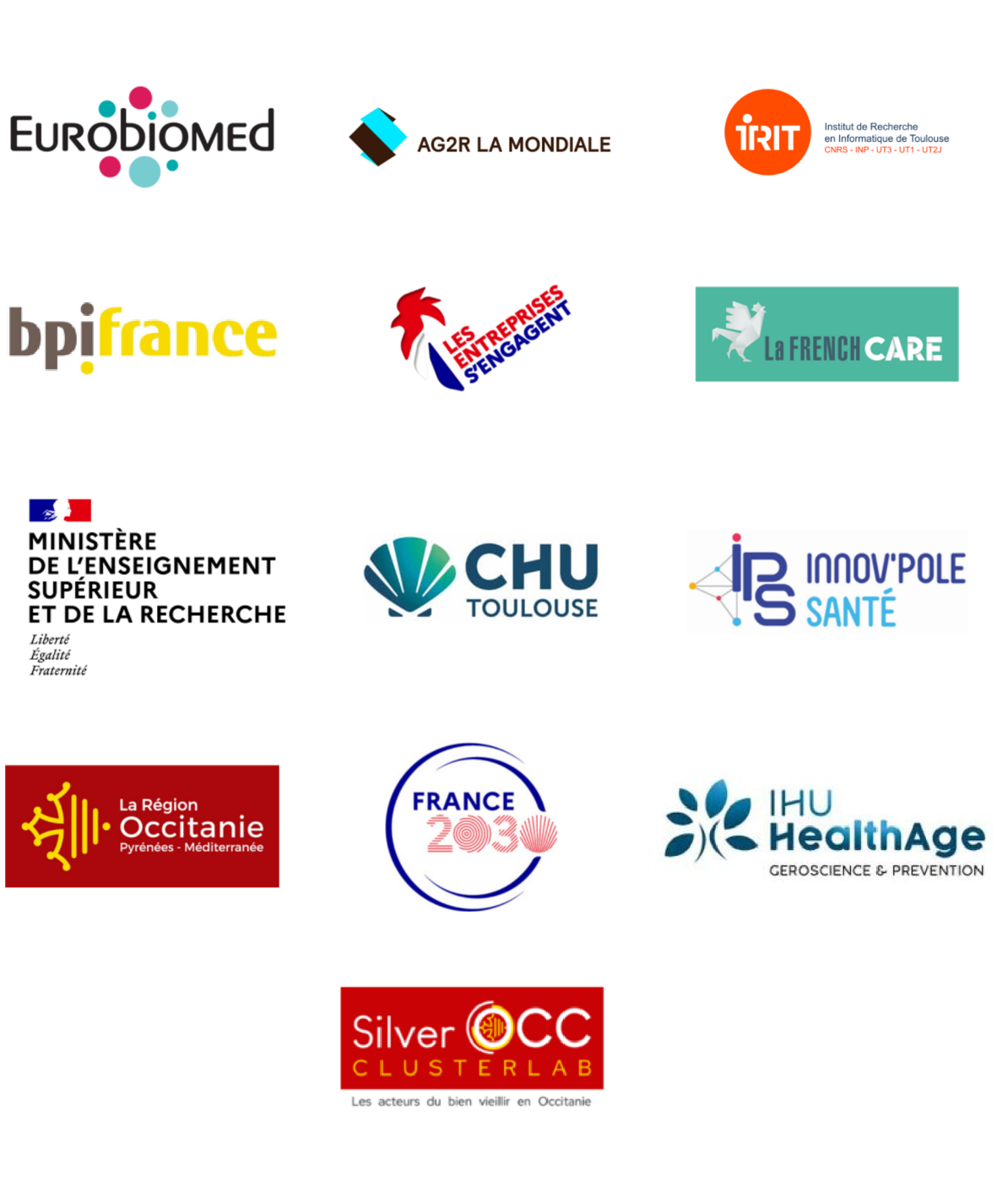 Logos des clients et partenaires de mentalsense